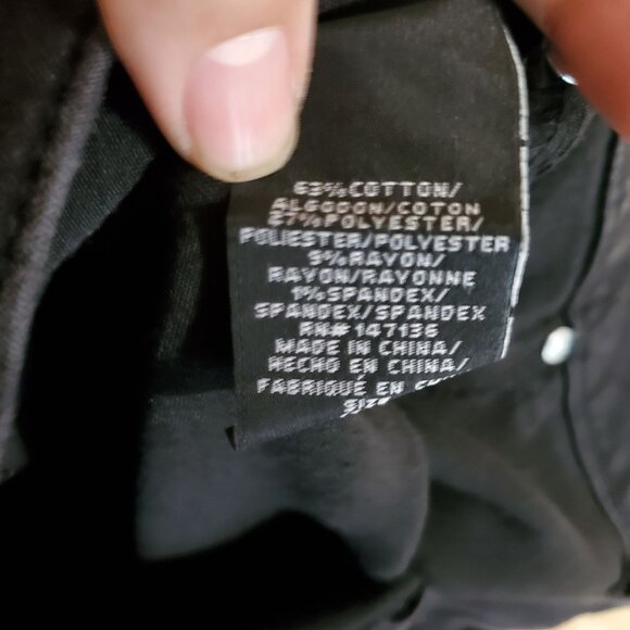 1822 Denim Jeans Womens 18W Black Tapered Leg Mid-Rise Stretchy Cotton Blend - Picture 3 of 12